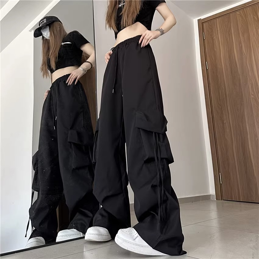 Baggy Pants Wanita Highwaist Celana Cargo Panjang Oversize