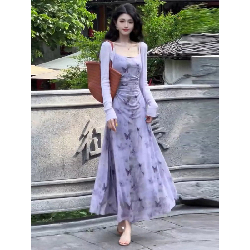Long Dress Bunga Dress Bodycon Korean Style Princess Dress Kondangan