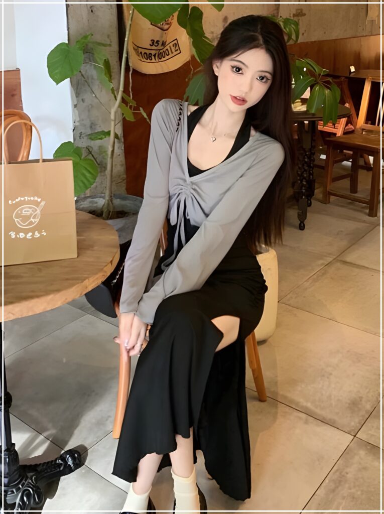 Oneset Terpisah Bodycon Knit Premium Korean Style