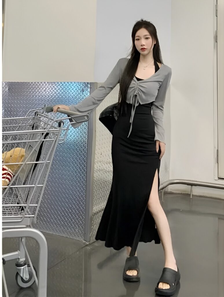 Oneset Terpisah Bodycon Knit Premium Korean Style